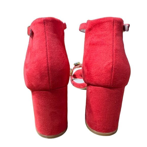 PRIMA DONNA Collection Big Studs Red Strappy Heeled Sandals Size 37 (6.5 US) - Picture 11 of 15